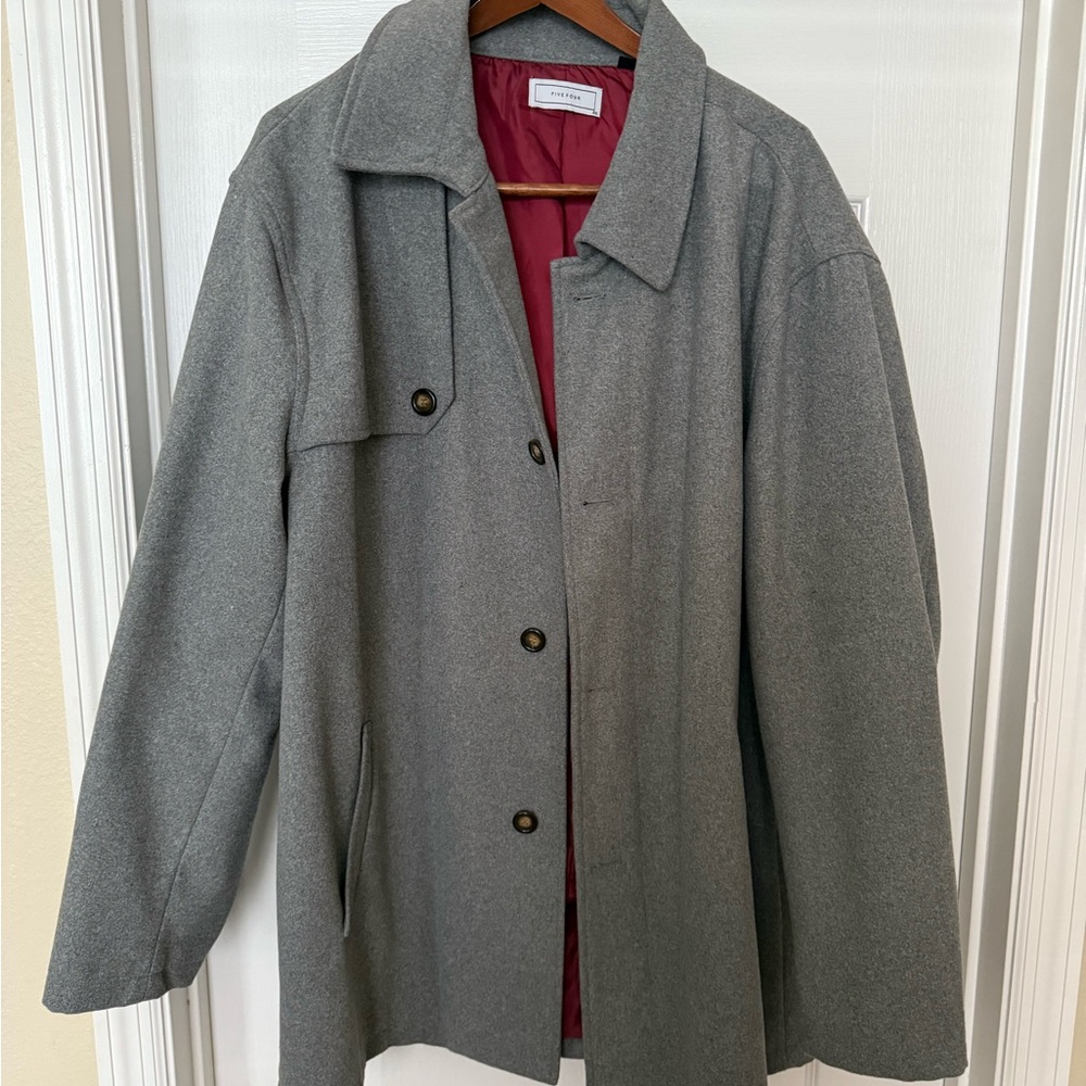 Five Four Charcoal Pea Coat